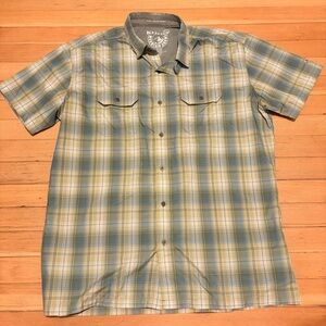 Kuhl Response Shirt green quick dry lightweight stretch UV button down